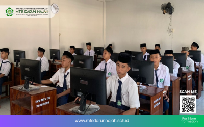 Hari Terakhir UMBK MTs Darun Najah Berjalan Lancar dan Tertib